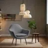 Buy Velvet upholstered armchair - Ora Dark grey 60087 - prices